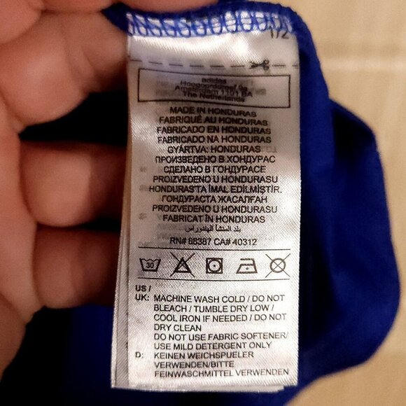 Adidas University Of Kansas Golf Mens Blue Activewear Top Medium - Picture 5 of 5